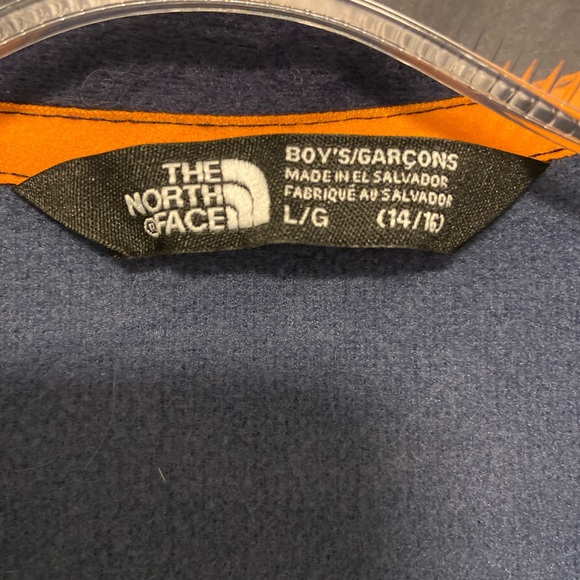 North Face Canyonlands Jacket Full Zip Boys Large (14/16) Navy w/Orange - Picture 5 of 9